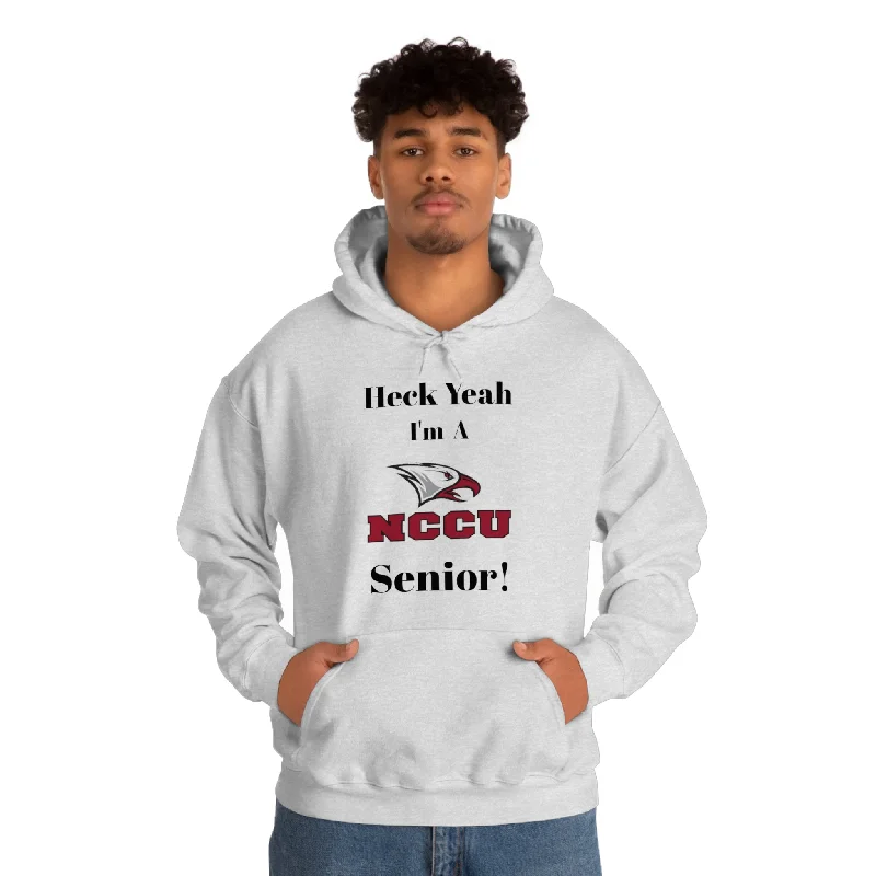 Hoodie-Windproof-Heck Yeah I'm A NCCU Senior Unisex Heavy Blend™ Hooded Sweatshirt