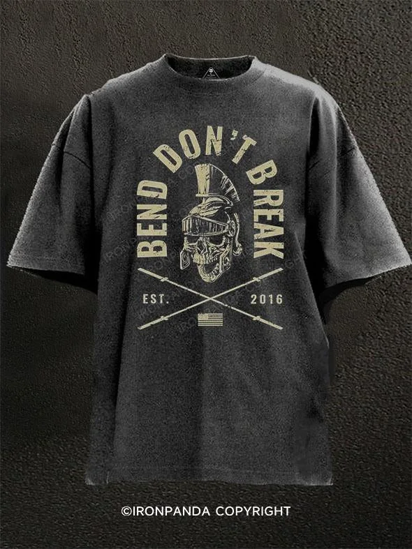 T-Shirt-Pink-Bend Don't Break  Washed Gym Shirt