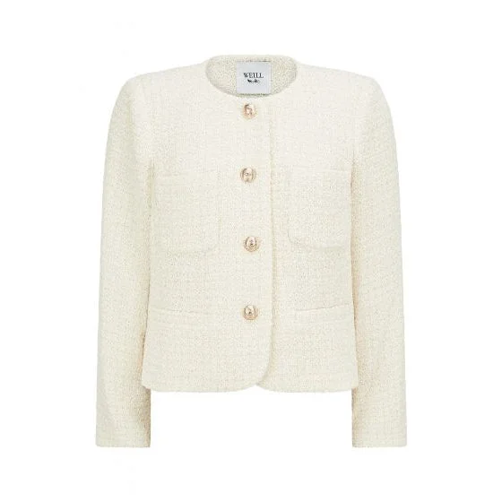 Jacket-Pink-Boucle Short Jacket