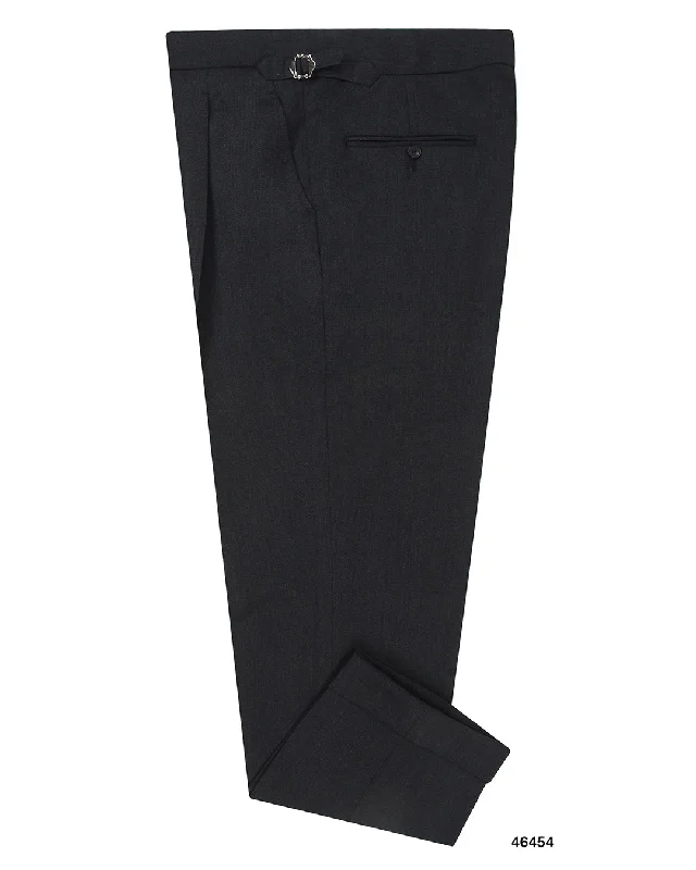 Pants-Durable-Trabaldo: Charcoal Covert Stretch Twill