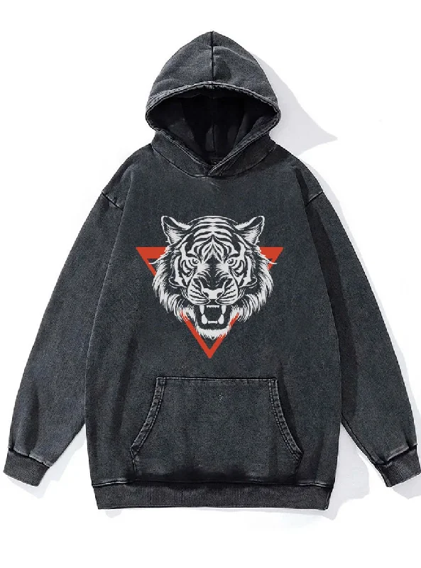 Hoodie-Punk-tiger head Washed Gym Hoodie