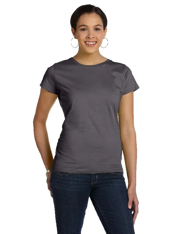 T-Shirt-Scoop-Neck-LAT 3516 Ladies' Fine Jersey T-Shirt