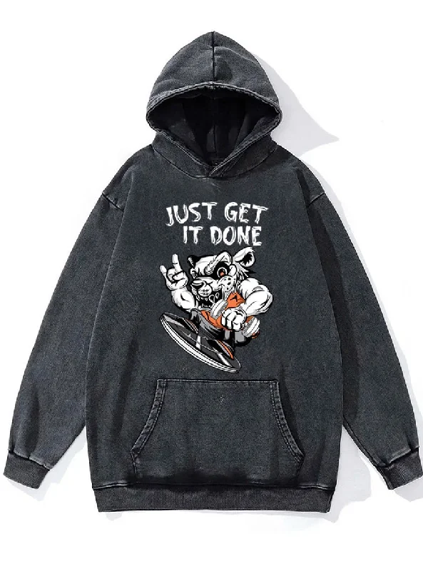 Hoodie-Classic-just get it done Washed Gym Hoodie