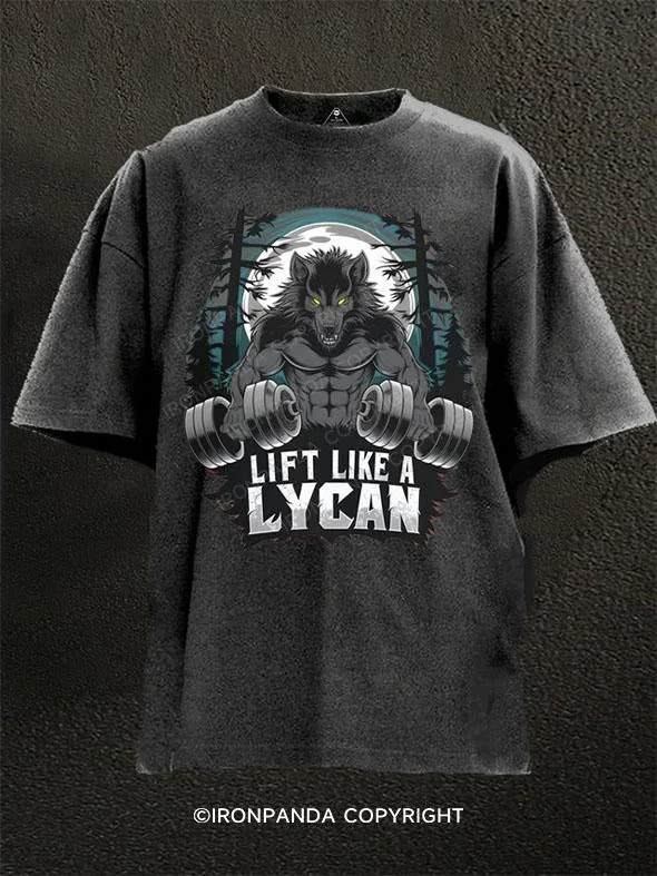 T-Shirt-Athletic-Lift Like a Lycan Washed Gym Shirt