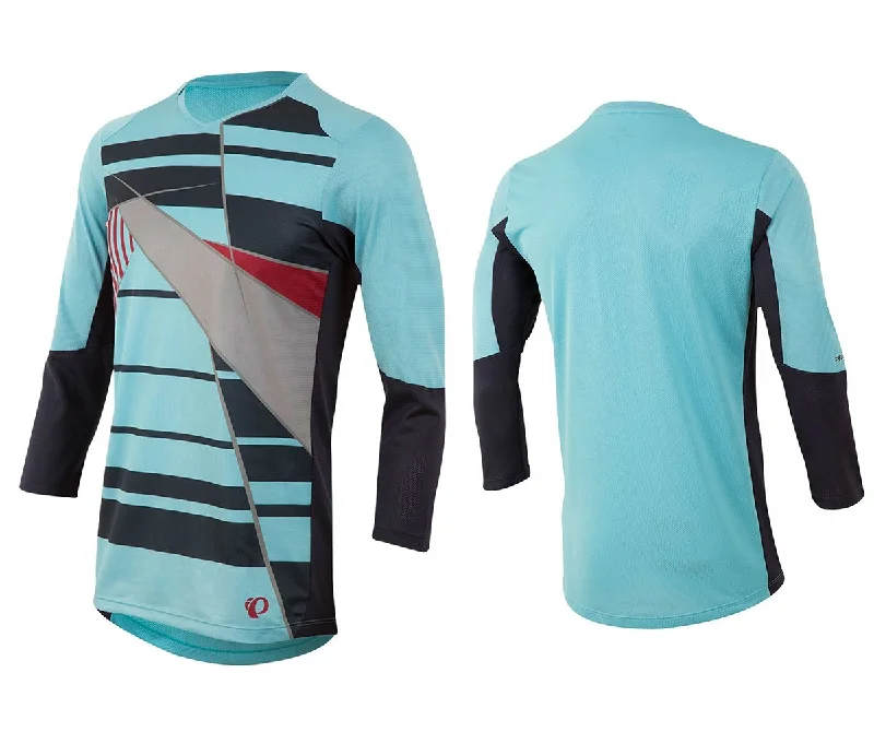 Long-Sleeve-Waterproof-Pearl Izumi Launch 3/4 Sleeve MTB Jersey - Blue Mist - Eclipse Blue