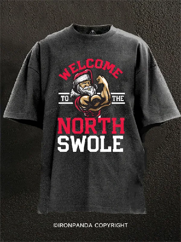 T-Shirt-Hemp-Welcome to the North Swole Washed Gym Shirt