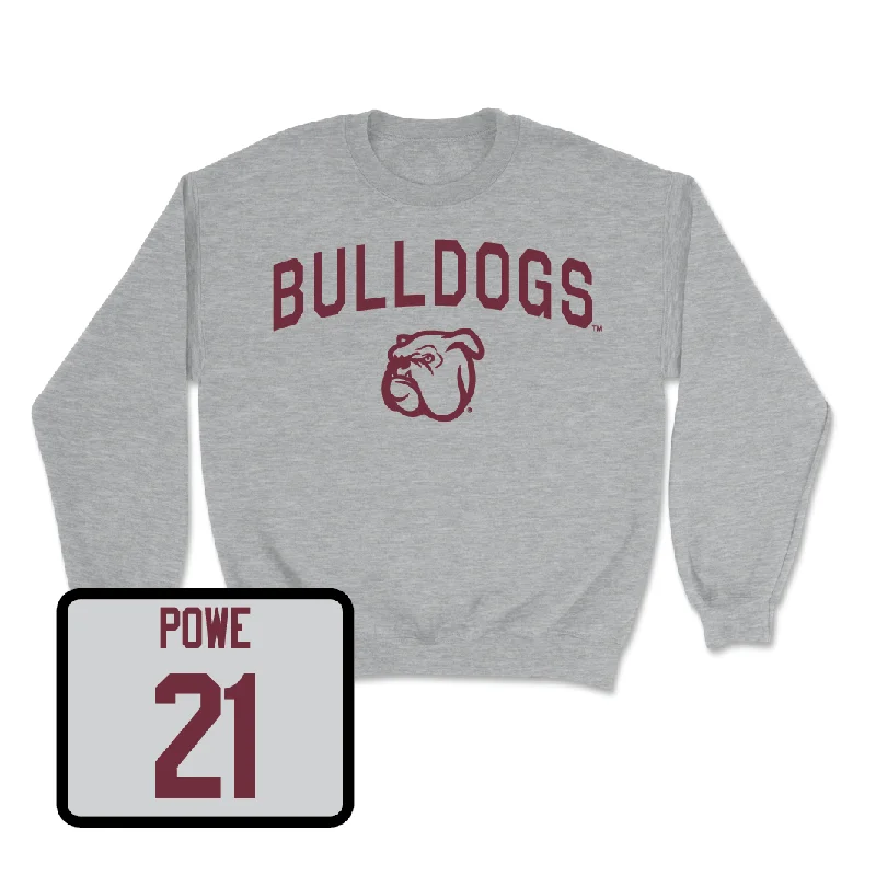 Long-Sleeve-Thermo-Regulated-Sport Grey Women's Basketball Bulldogs Crew - Debreasha Powe