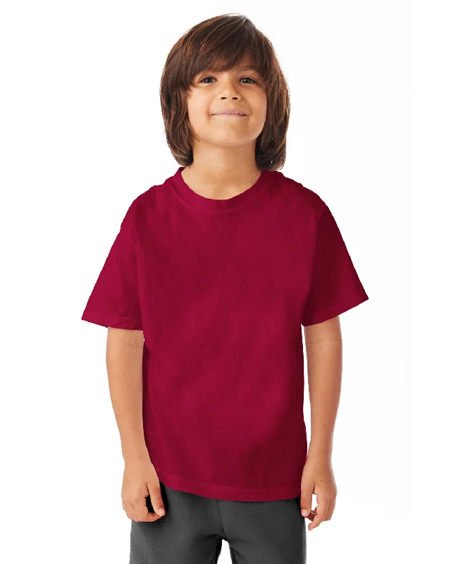 T-Shirt-Affordable-ComfortWash by Hanes GDH175 Youth Garment-Dyed T-Shirt