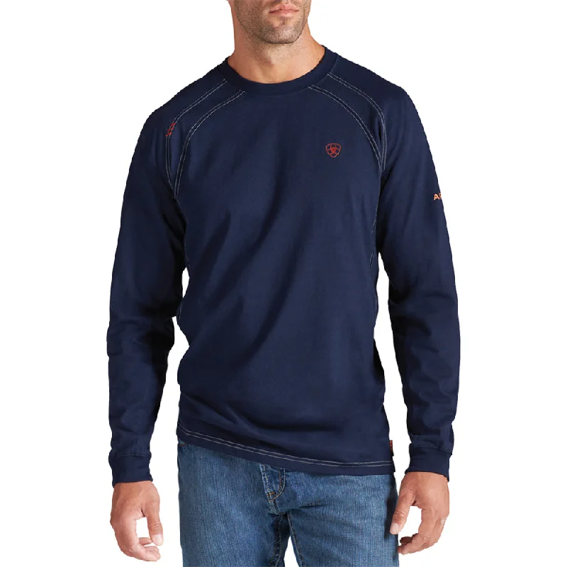 Long-Sleeve-Turtleneck-Ariat Men's Flame Resistant Work Crew Long Sleeve T-Shirt