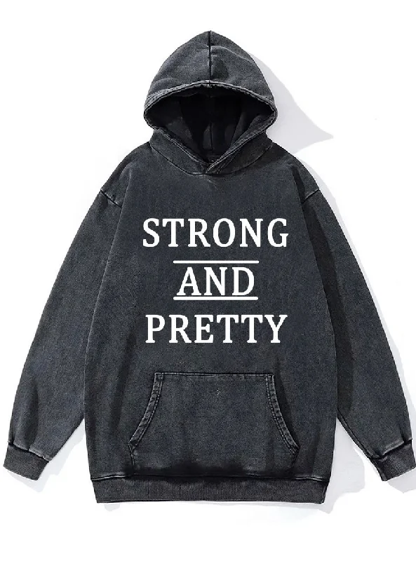 Hoodie-Y2K-Style-STRONG AND PRETTY Washed Gym Hoodie