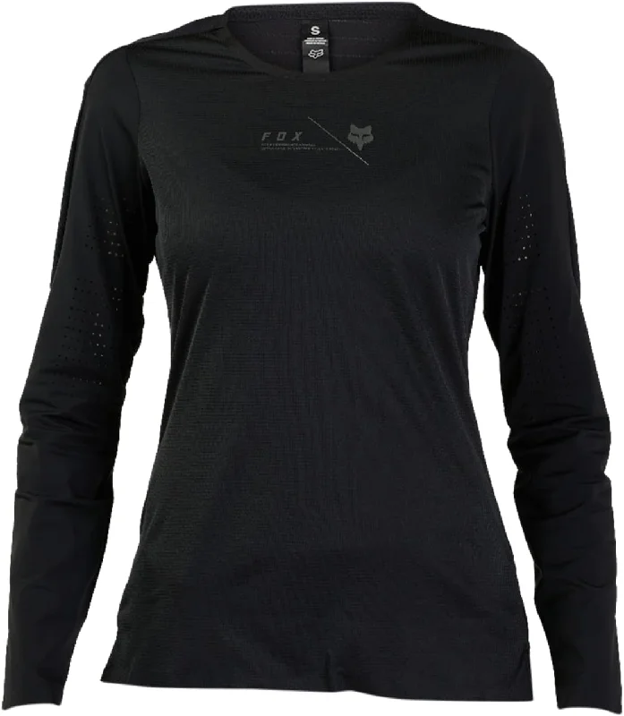 Long-Sleeve-Retro-Fox Racing Flexair Pro Long Sleeve MTB Jersey - Womens - Black