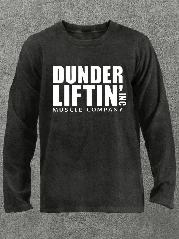 Long-Sleeve-Vintage-dunder lifting muscle company Washed Gym Long Sleeve Shirt