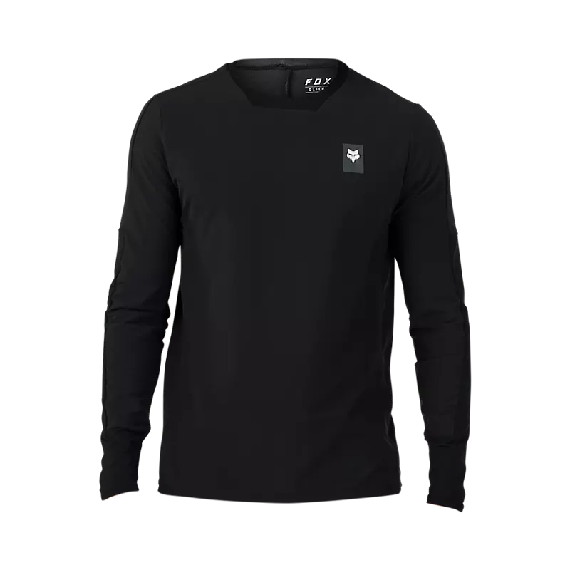 Long-Sleeve-Cotton-Fox Racing Defend Thermal Long Sleeve MTB Jersey - Black - 2024