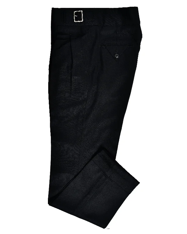 Pants-Green-Gurkha Pant in VBC Black Wool Flannel