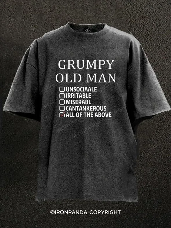 T-Shirt-Hiking-Grumpy Old Man Washed Gym Shirt