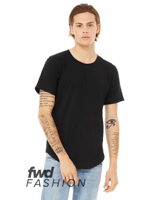 T-Shirt-Plain-Bella + Canvas 3003C FWD Fashion Men's Curved Hem Short Sleeve T-Shirt