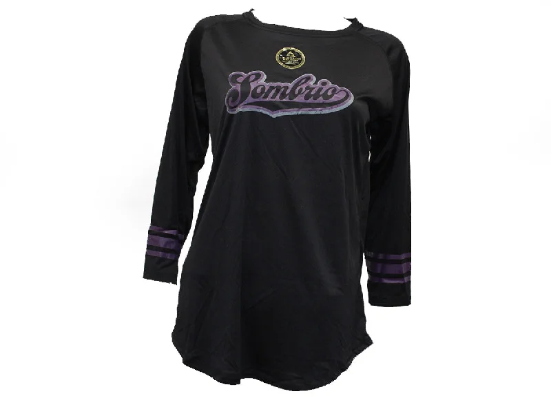 Long-Sleeve-Black-Sombrio Pedigree 3/4 Sleeve MTB Jersey - Womens - Black