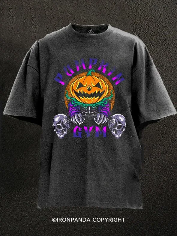 T-Shirt-Adventure-PUMPKIN GYM Washed Gym Shirt