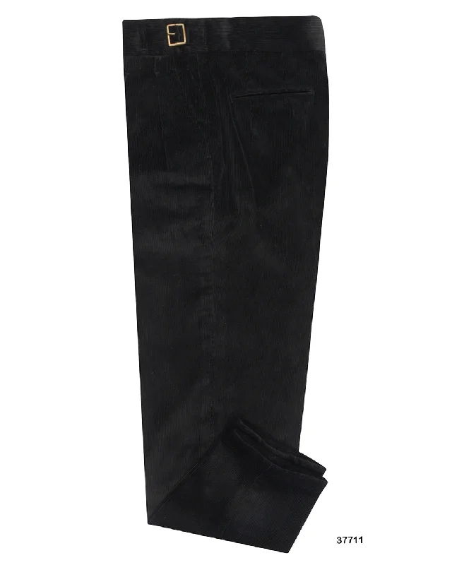 Pants-Relaxed-Fit-Brisbane Moss Black 10 Wale Corduroy