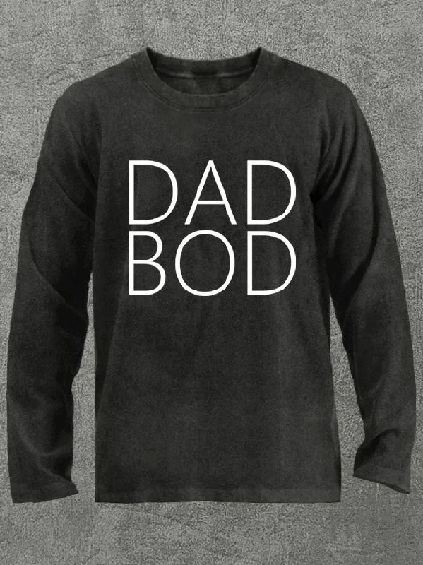 Long-Sleeve-Hiking-dad bod Washed Gym Long Sleeve Shirt