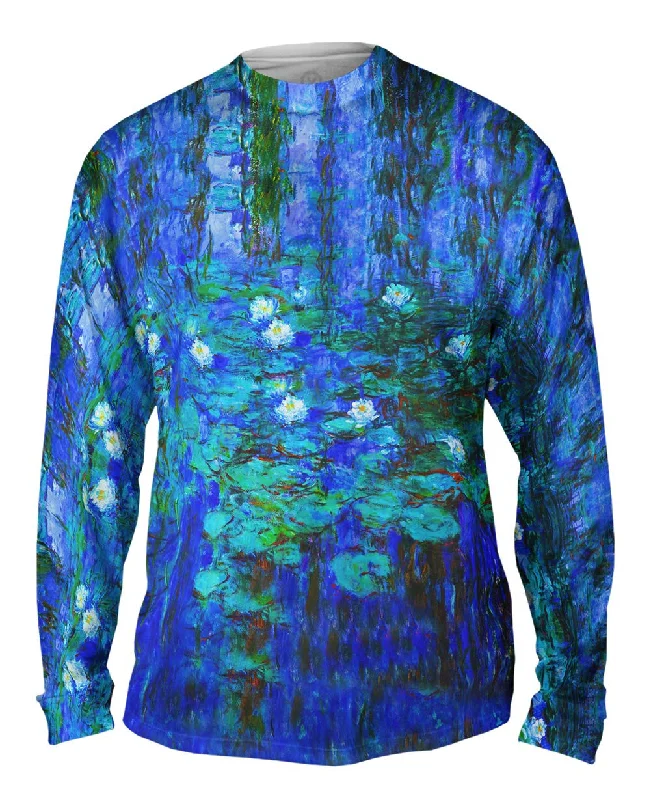 Long-Sleeve-Beige-Claude Monet - "Blue Water Lilies" (1916)