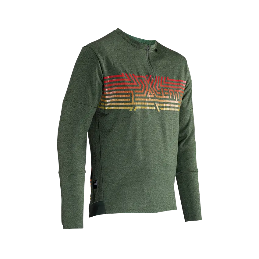 Long-Sleeve-Travel-Leatt Trail 4.0 Long Sleeve MTB Jersey - Spinach - 2024