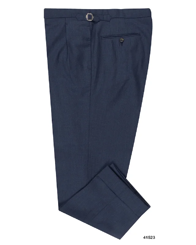 Pants-Flex-Loro Piana: Dark Blue Nailshead