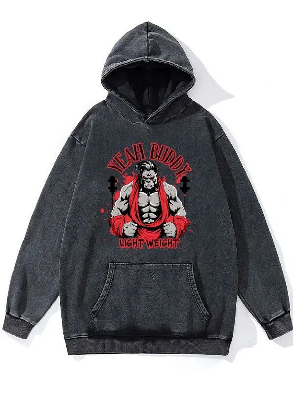 Hoodie-Flex-yeah buddy Washed Gym Hoodie