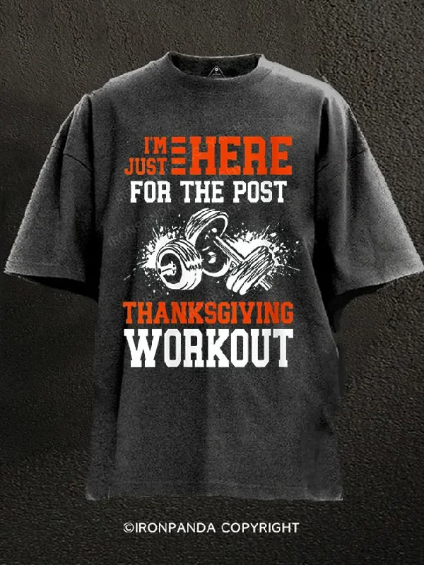 T-Shirt-Unisex-post-Thanksgiving Gym Washed Gym Shirt