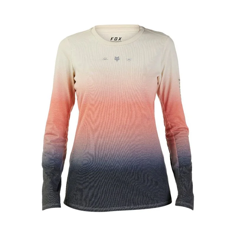 Long-Sleeve-Techwear-Fox Racing Ranger Dri Release Mid Long Sleeve MTB Jersey - Lunar - Womens - Bone