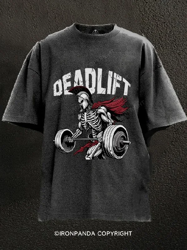 T-Shirt-Premium-Sparta deadlift Washed Gym Shirt