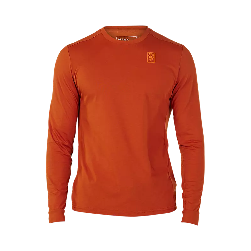 Long-Sleeve-Turtleneck-Fox Racing Ranger Dri Release Long Sleeve MTB Jersey - Burnt Orange