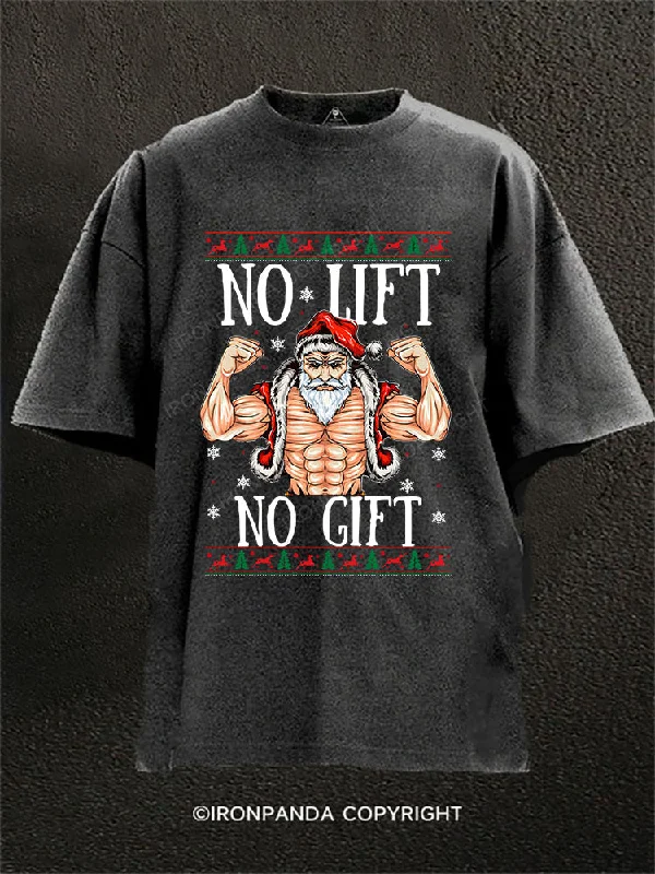 T-Shirt-Wicking-No LIft No Gift Washed Gym Shirt