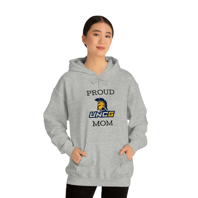 Hoodie-Training-Proud UNCG Mom Hooded Sweatshirt