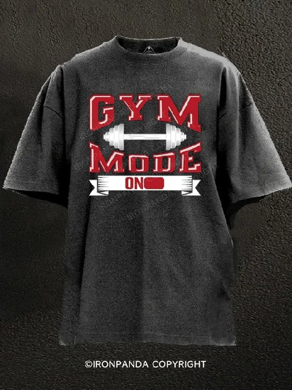 T-Shirt-Retro-GYM Mode On Washed Gym Shirt