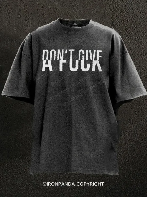 T-Shirt-Thermal-Don't Give A Fuck Washed Gym Shirt