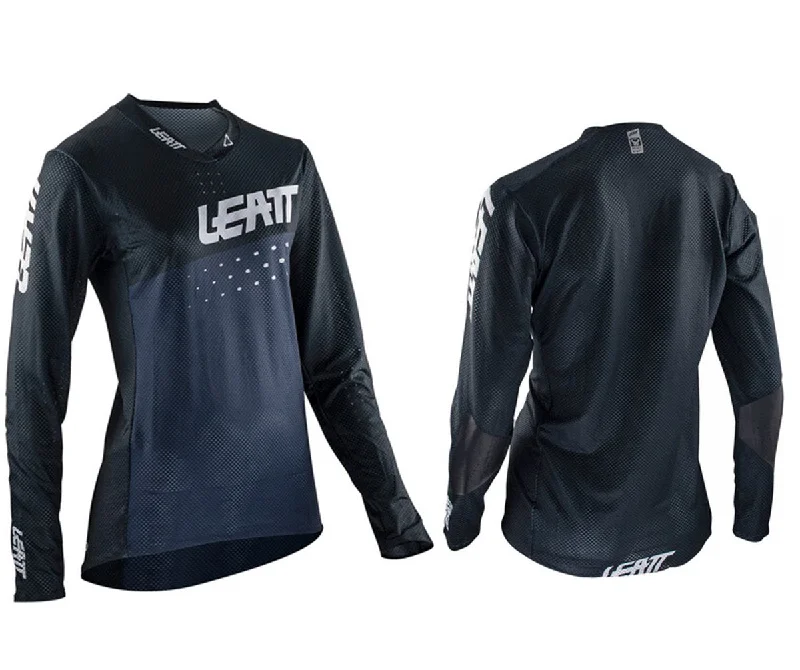 Long-Sleeve-Cropped-Leatt MTB 4.0 UltraWeld Long Sleeve MTB Jersey - Womens - Black - 2021