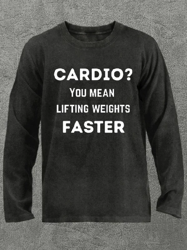 Long-Sleeve-Turtleneck-cardio you mean lift weights faster Washed Gym Long Sleeve Shirt