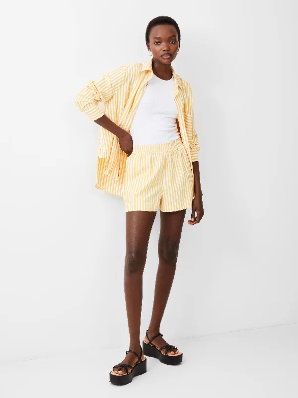 Shorts-Affordable-Stripe Shirting Shorts