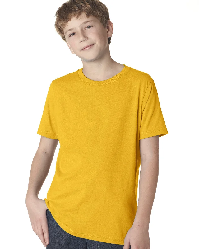 T-Shirt-Merino-Wool-Next Level 3310 Youth Boys Cotton Crew