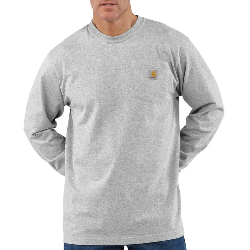 Long-Sleeve-Loose-Fit-Carhartt Men's Long Sleeve Pocket T-Shirt_Heather Grey