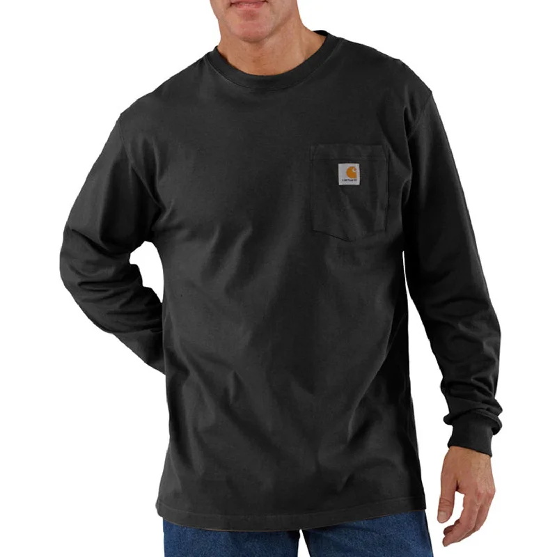 Long-Sleeve-Cozy-Carhartt Men's Long Sleeve Pocket T-Shirt_Black