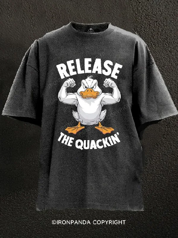 T-Shirt-Logo-Release the Quackin' Washed Gym Shirt