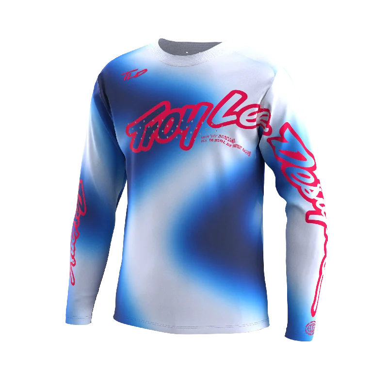 Long-Sleeve-Slim-Fit-Troy Lee Designs Sprint Long Sleeve MTB Jersey - Lucid - Youth - Blue - 2023