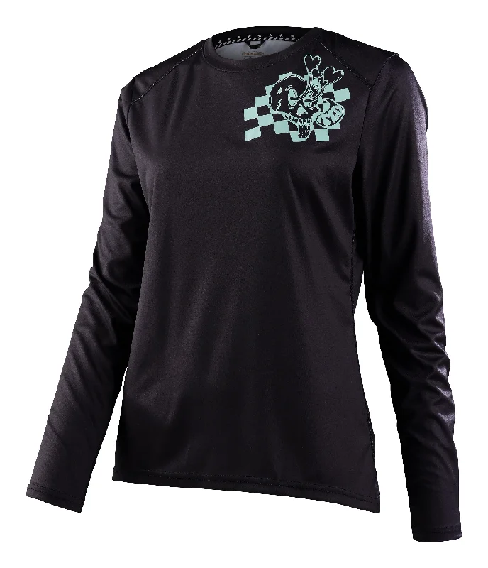 Long-Sleeve-Punk-Troy Lee Designs Lilium Long Sleeve MTB Jersey - Womens - Micayla Gatto - Black