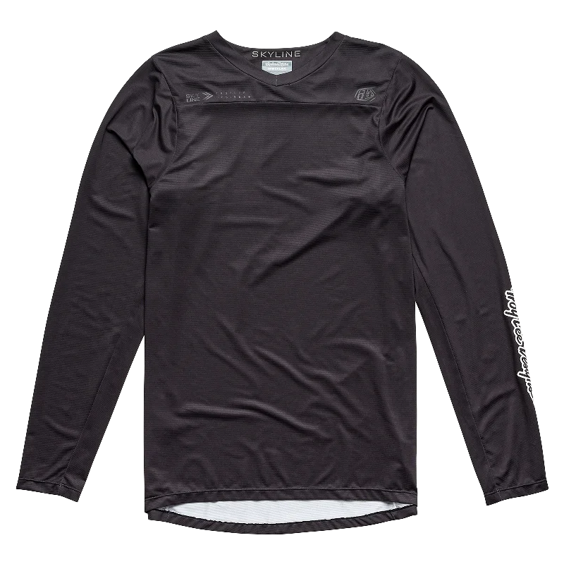 Long-Sleeve-Fleece-Troy Lee Designs Skyline Long Sleeve MTB Jersey - Black