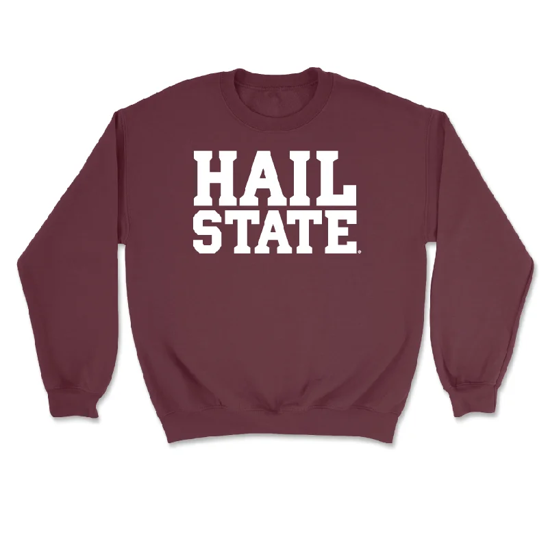 Long-Sleeve-Washable-Maroon Men's Basketball Hail Crew - Cameron Matthews