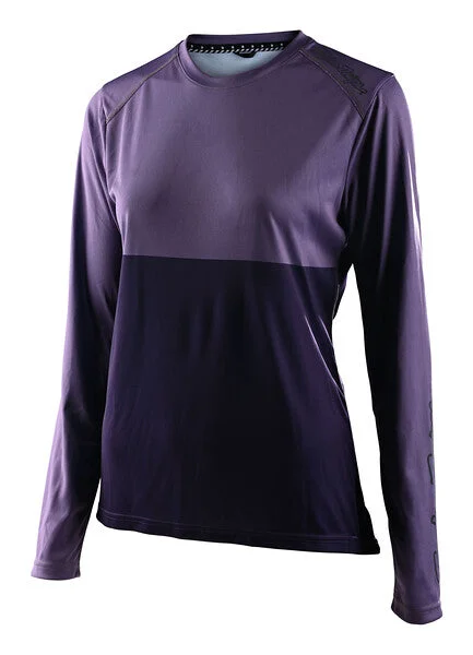 Long-Sleeve-Affordable-Troy Lee Designs Lilium Long Sleeve MTB Jersey - Womens - Block - Orchid-Purple