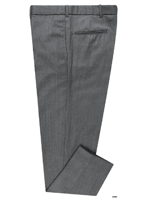 Pants-Classic-Cerruti: Nickel Grey Dress Wool