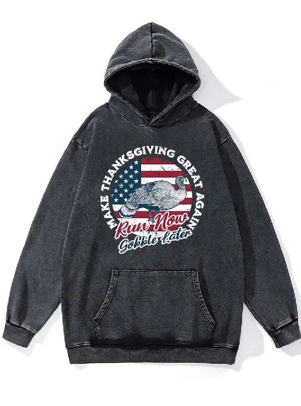 Hoodie-Camping-make Thanksgiving great again Washed Gym Hoodie